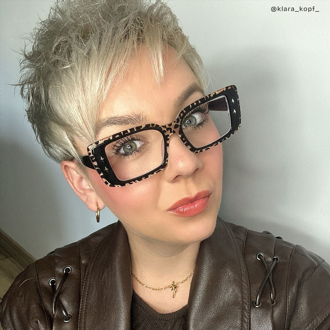 Gleam Leo Rechteckig Acetat Brille5