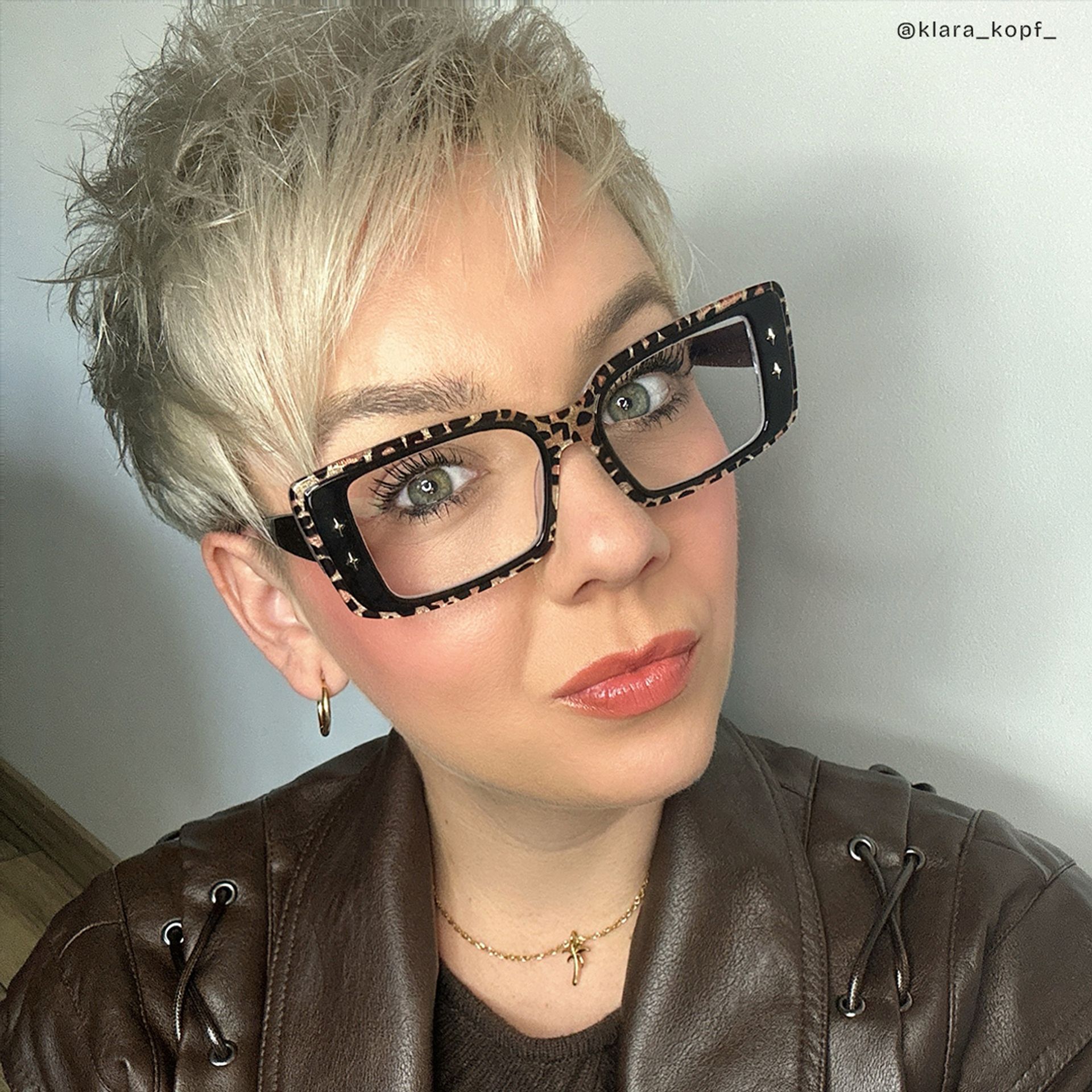 Gleam Leo Rechteckig Acetat Brille5