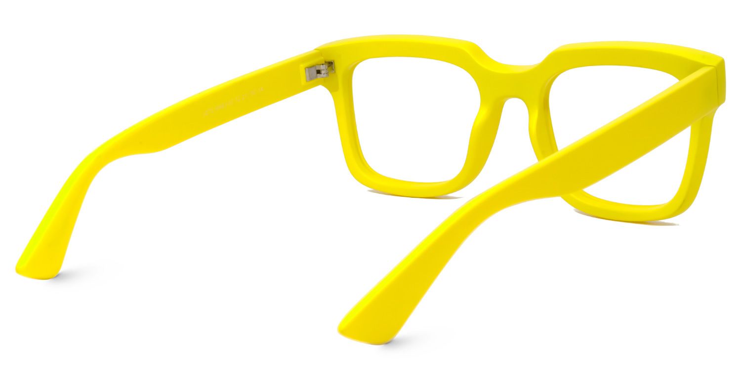 Liizbeett Gelb Quadratisch Brille3