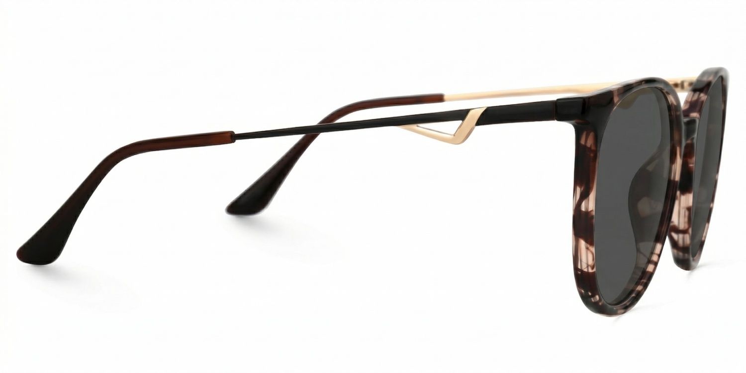 Babbage Schwarz-Tortoise Round Polarisierte Sonnenbrille zum Autofahren | ZEELOOL2