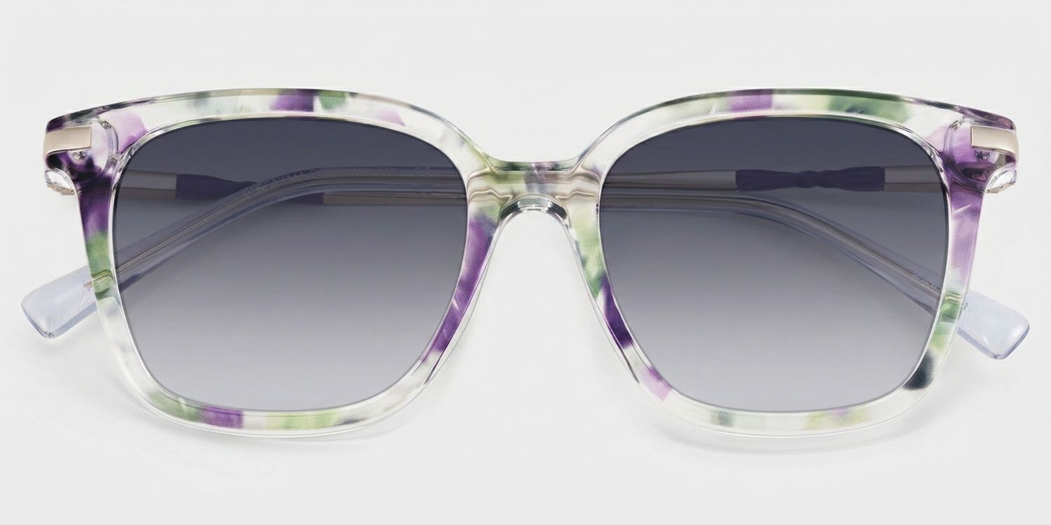 Jacqui Square Lila-Grün Rahmen-Sonnenbrille im Online-Sale | ZEELOOL1