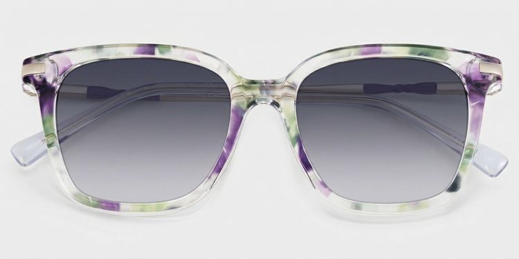 Jacqui Lila-Grün Quadratisch Brille