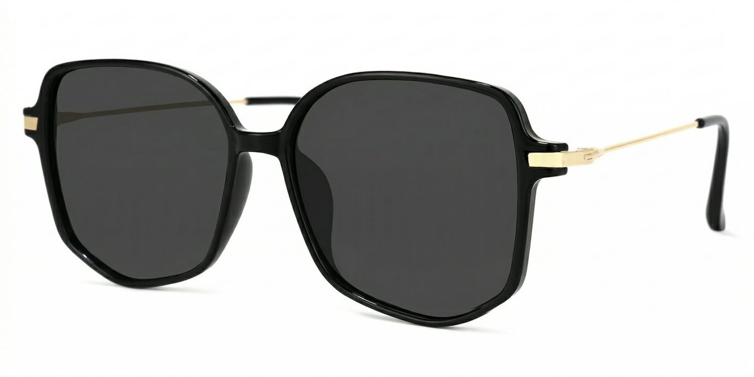 Payton Tr90 Schwarz Geometric Sonnenbrille | ZEELOOL1