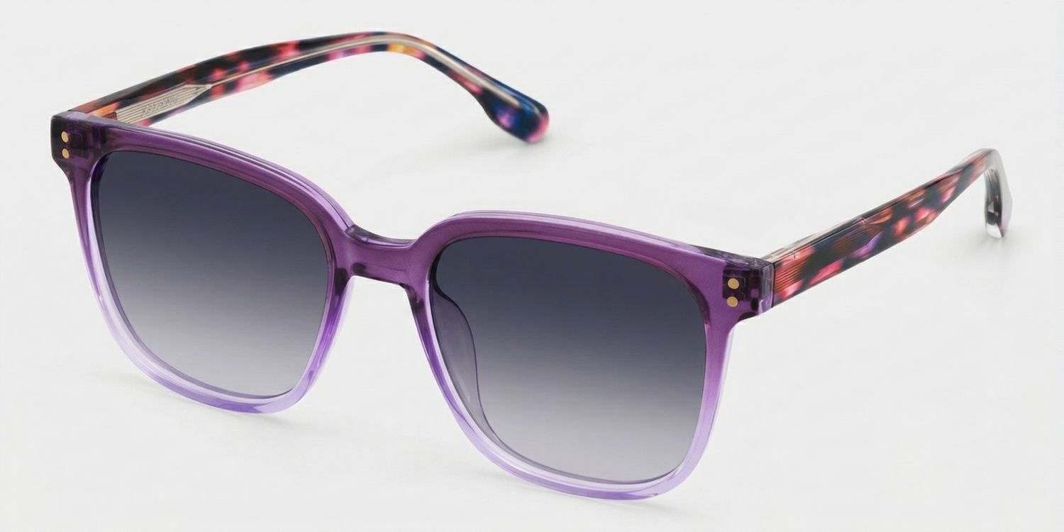 Donnalyn Lila Square Sonnenbrille, die Dein Gesicht umrahmen | ZEELOOL2