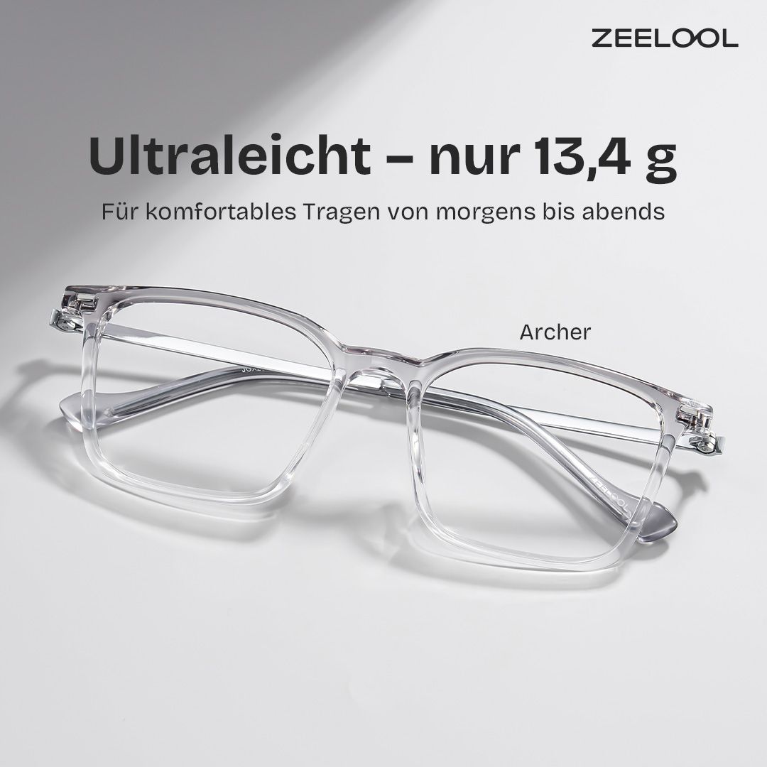Archer Grau Rechteckig Brille0