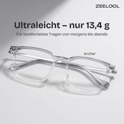 Archer Grau Rechteckig Brille0