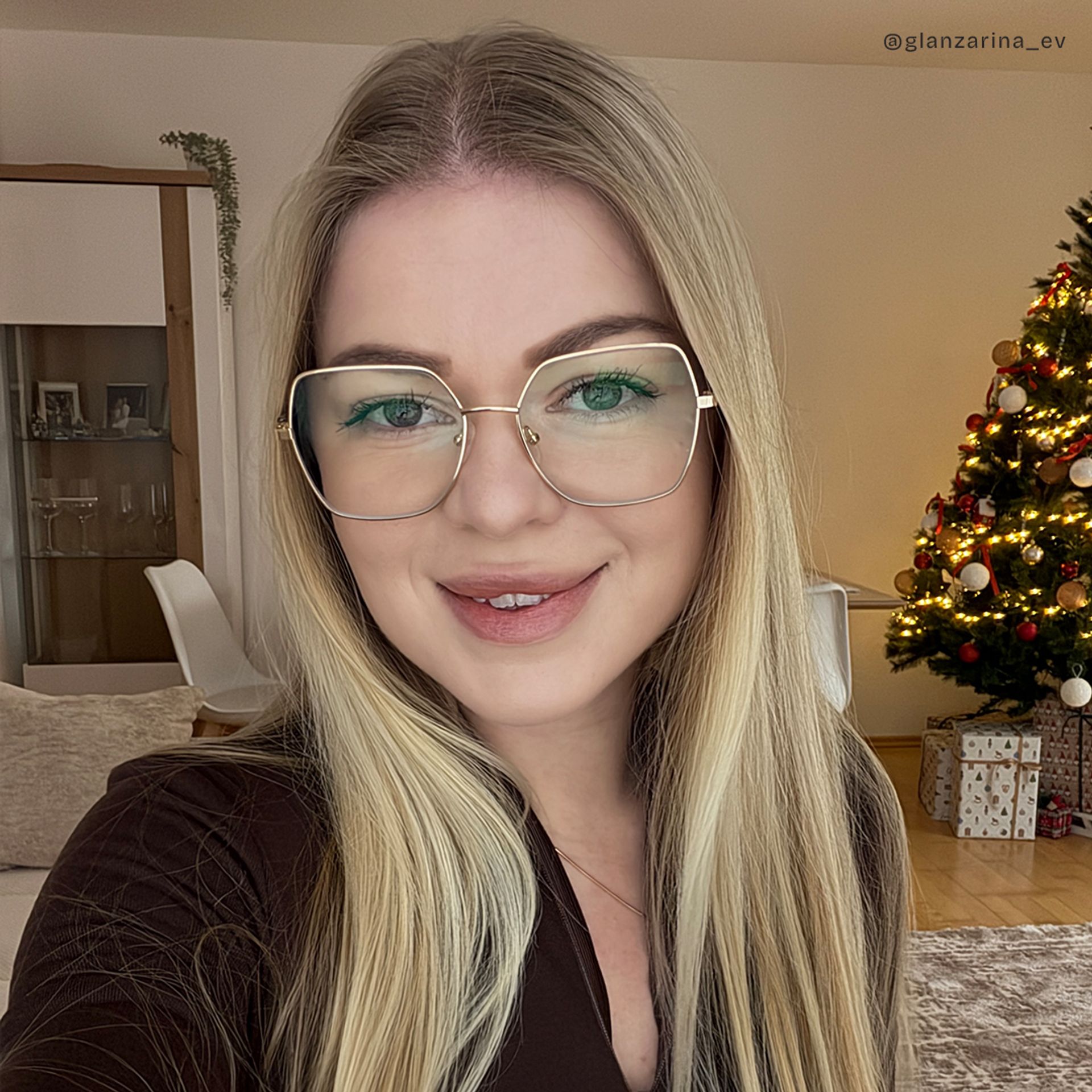 Billie Gold Geometrisch Gemischte-Materialien Brille11