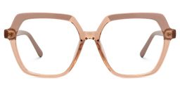Norah Champagne Geometrische Brille1