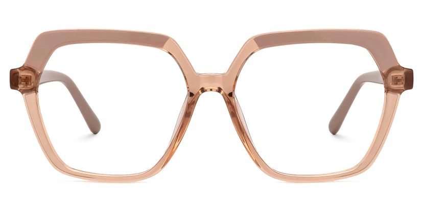 Norah Champagne Geometrische Brille