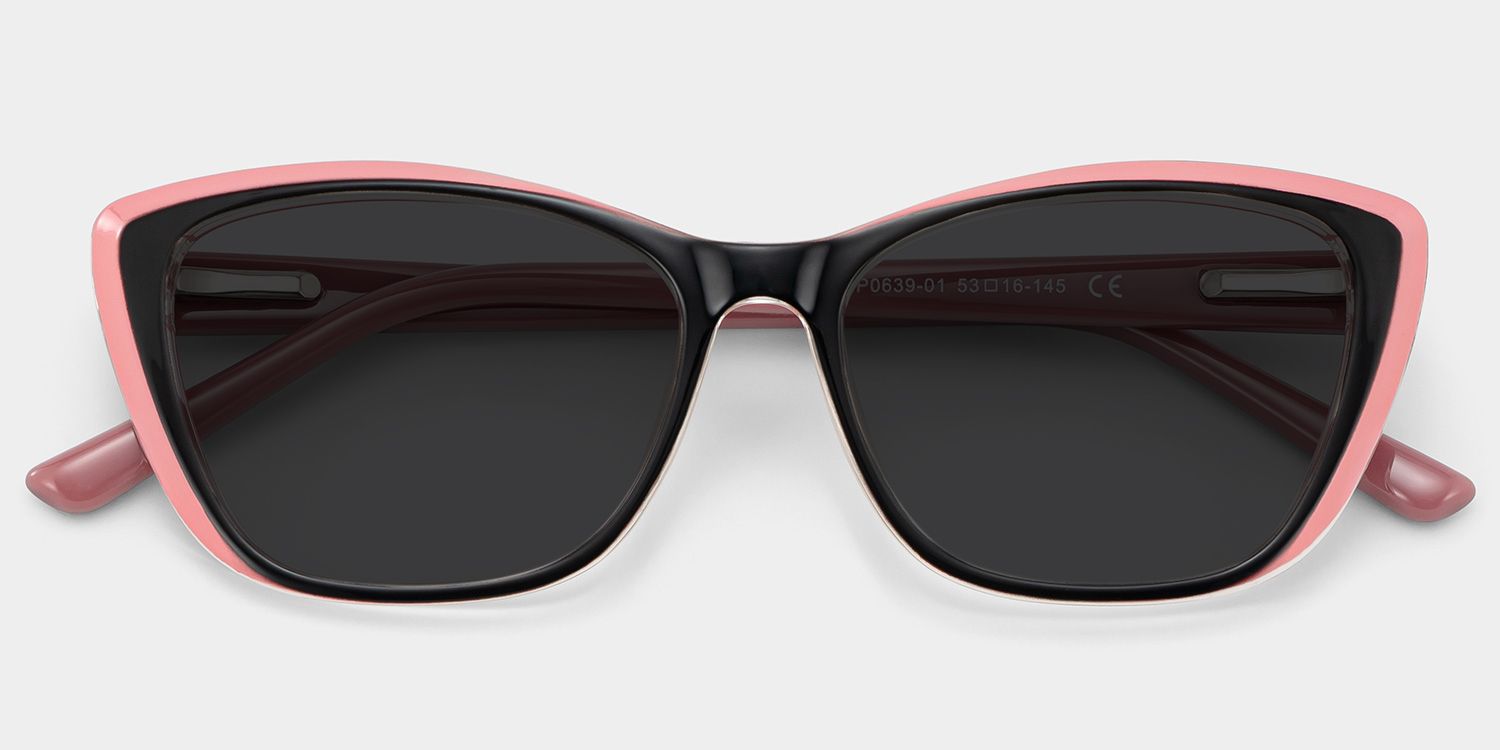 Fidelia Schwarz-Rosa Cateye Brille1