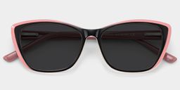 Fidelia Schwarz-Rosa Cateye Brille1
