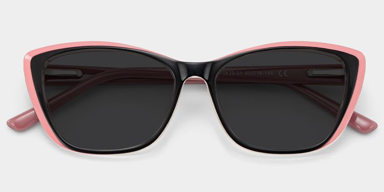 Fidelia Schwarz-Rosa Cateye Brille