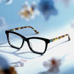 Faith Schwarz Rechteckig Brille1