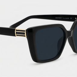 Emery Schwarz Quadratisch Sonnenbrille4