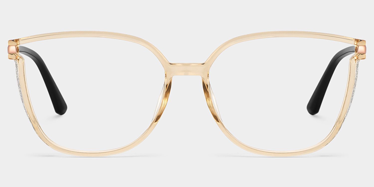 Cora Beige Cateye Brille2