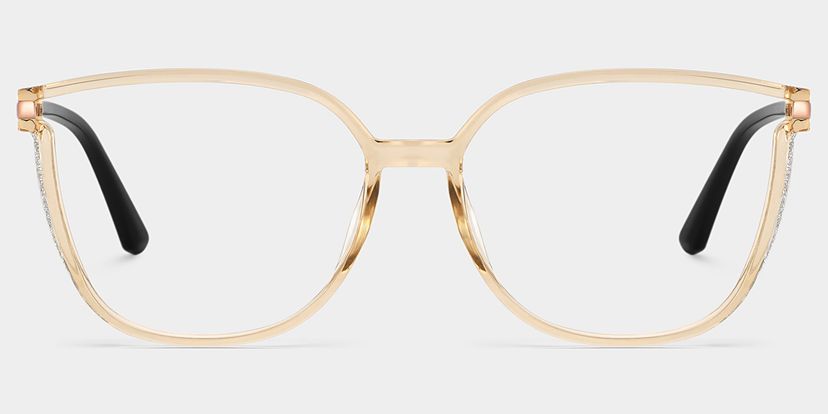 Cora Beige Cateye Brille