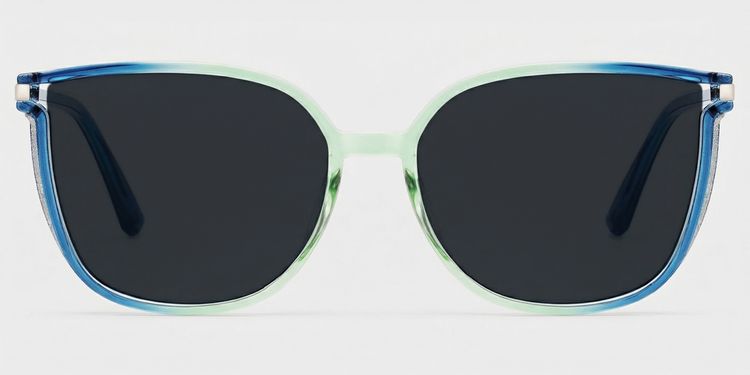 Walden Blau-Grün Quadratisch Sonnenbrille