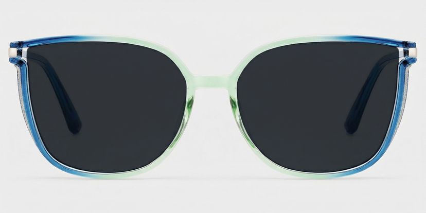 Walden Blau-Grün Quadratisch Sonnenbrille