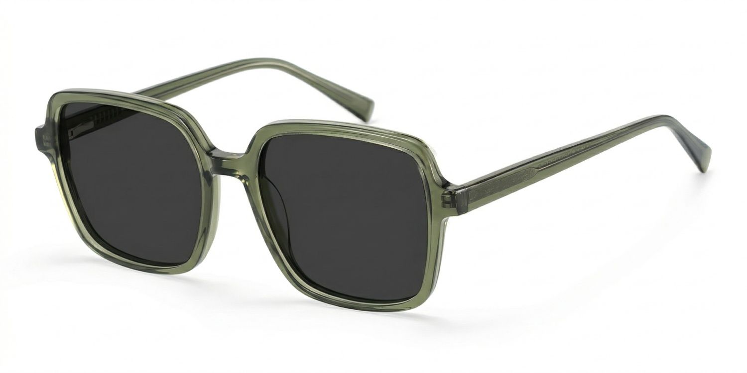 Ember Grün Quadratisch Brille2