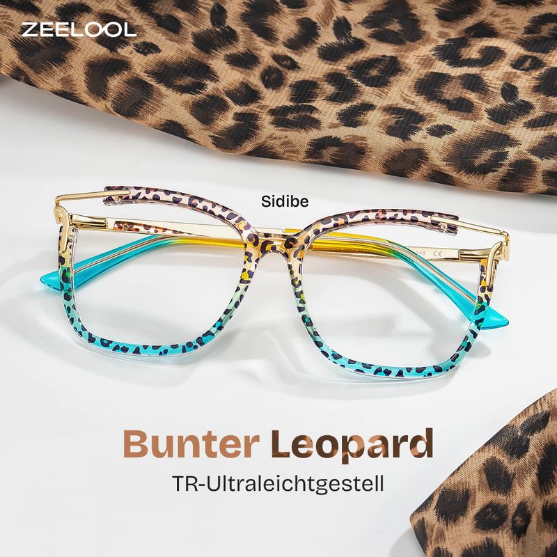Sidibe Blau-Leo Quadratisch TR90 Brille1
