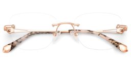 Seth Rosa-Gold Rechteckig Brille1