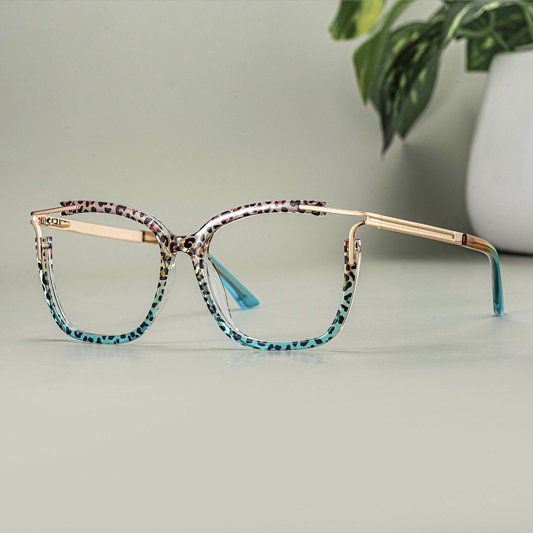 Sidibe Blau-Leo Quadratisch TR90 Brille2