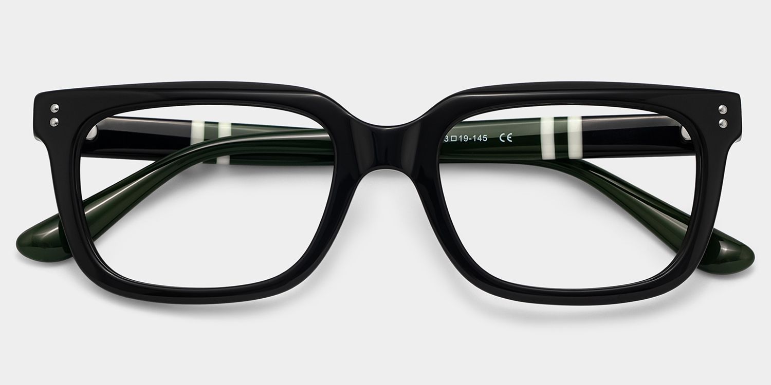 Fern Rechteckige Brille in Schwarz | ZEELOOL3