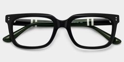 Fern Schwarz Rechteckig Brille3