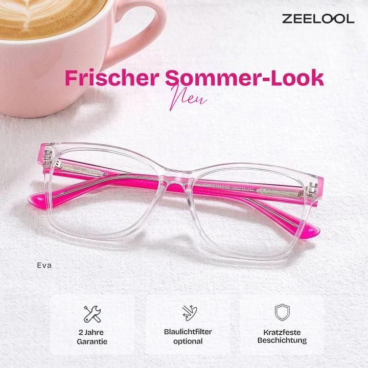 Eva Rechteckbrille mit klarer Farbfassung | ZEELOOL0