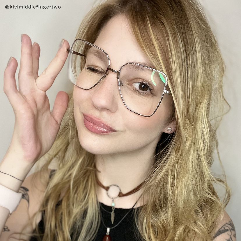 Teri Silber Pilot Brille