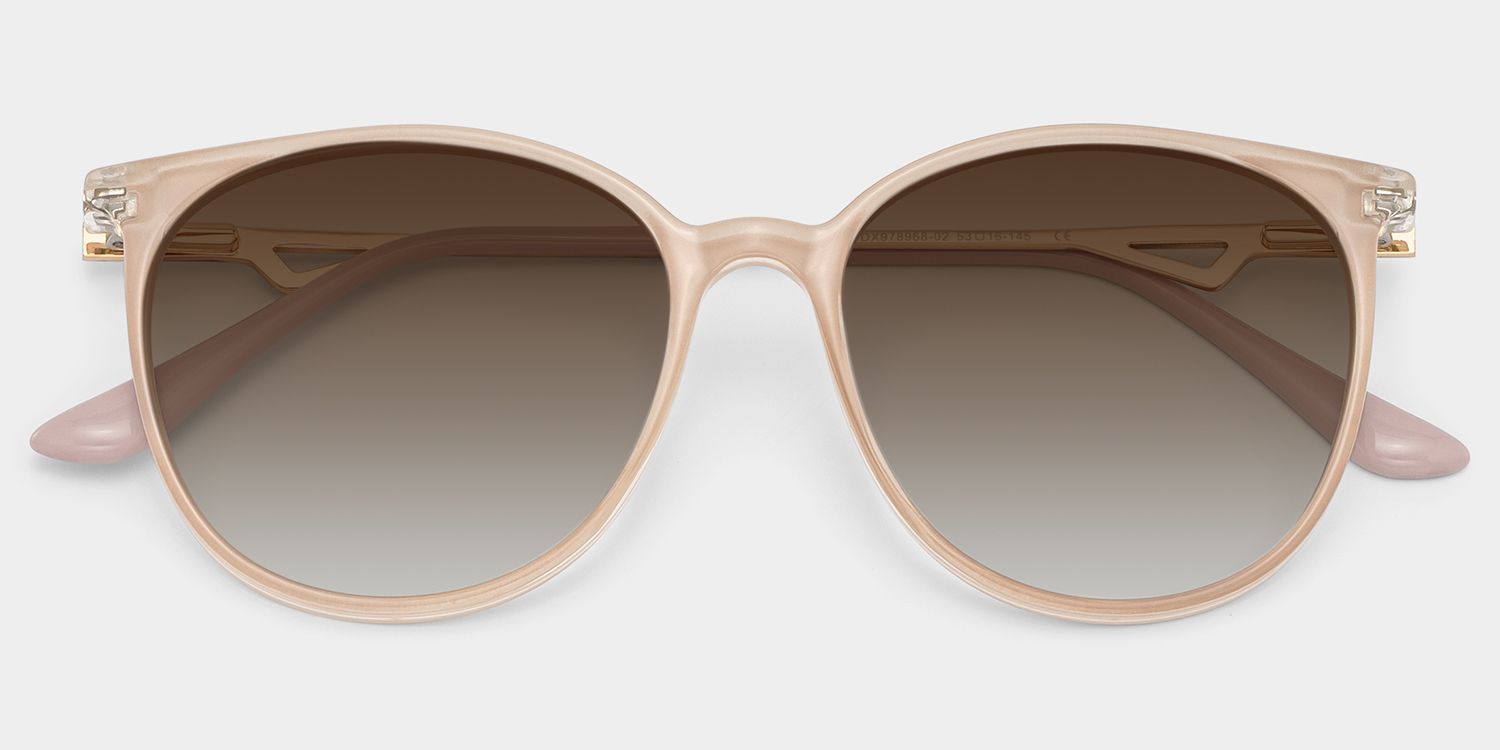 Babbage Hellbraun Round Sonnenbrille, die Dein Gesicht umrahmen | ZEELOOL1