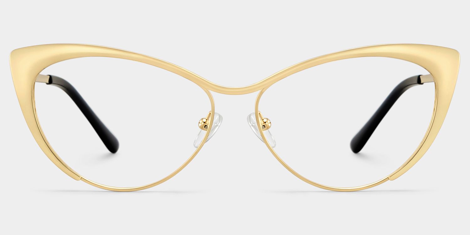 Ellen Gold Cat Eye Brille0