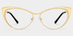 Ellen Gold Cat Eye Brille0