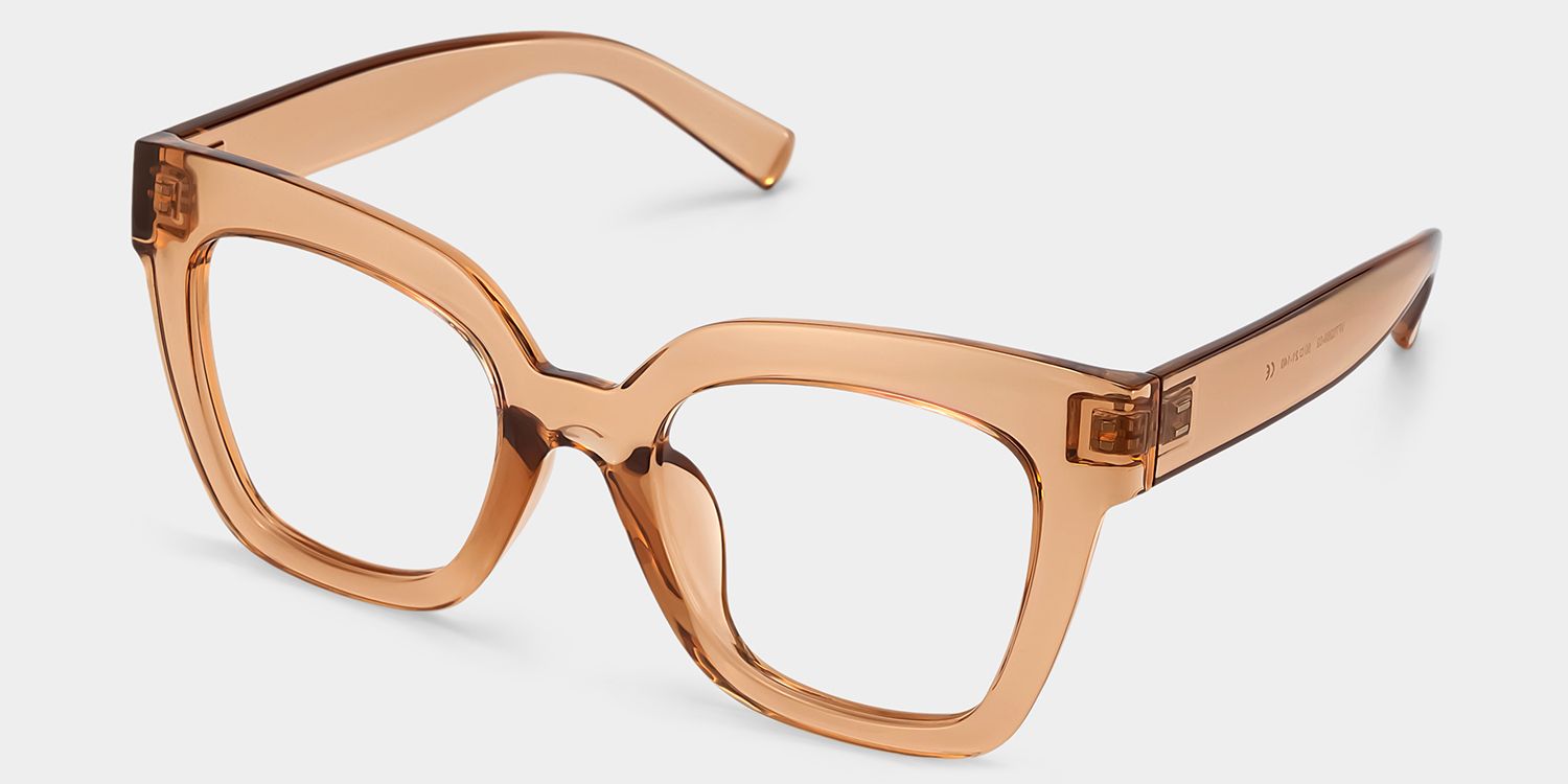 Malcolm Champagne Quadratische Brille2