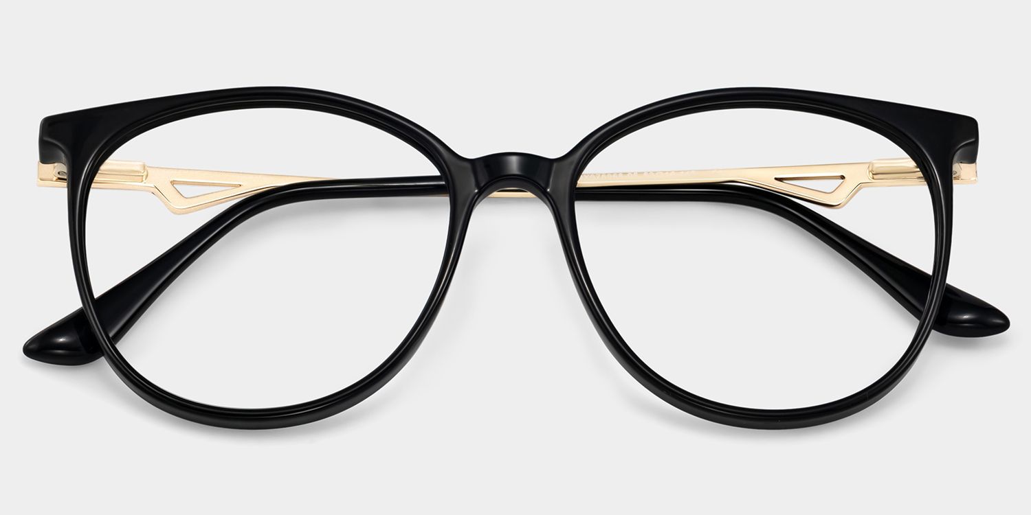 Babbage Schwarz Rund Brille1