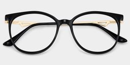 Babbage Schwarz Rund Brille1