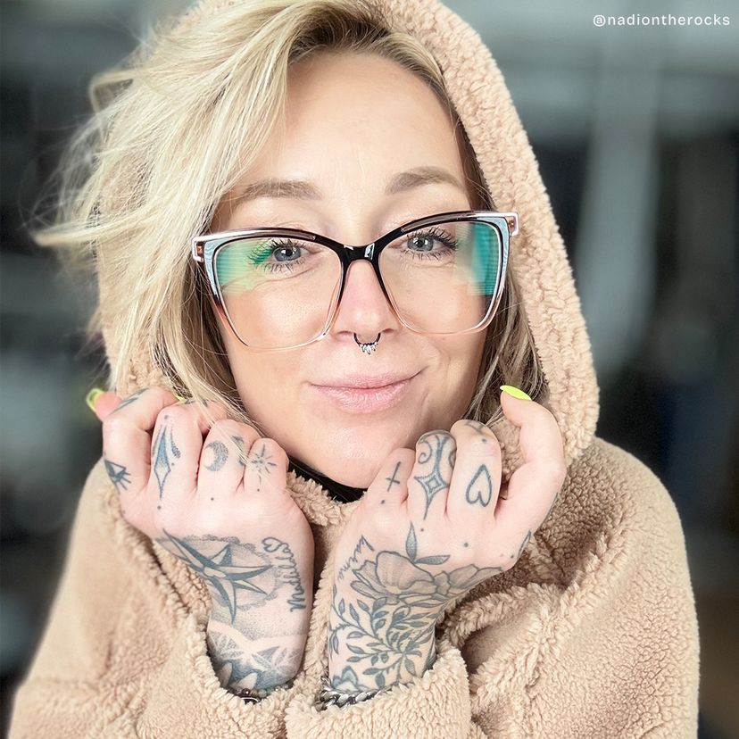 Matia Schwarz-Braun Quadratisch Brille