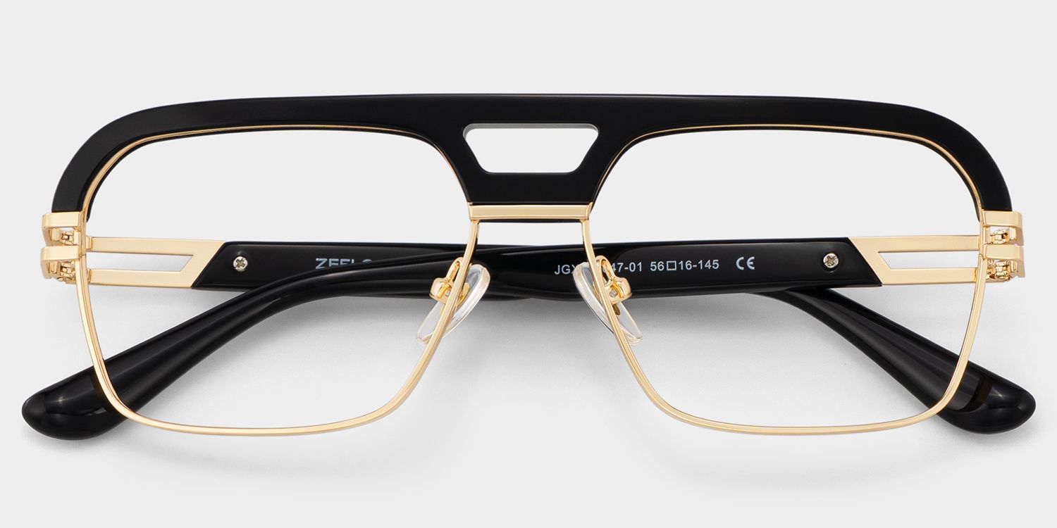 Griff Schwarz Pilot Brille3