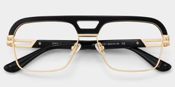 Griff Schwarz Pilot Brille3