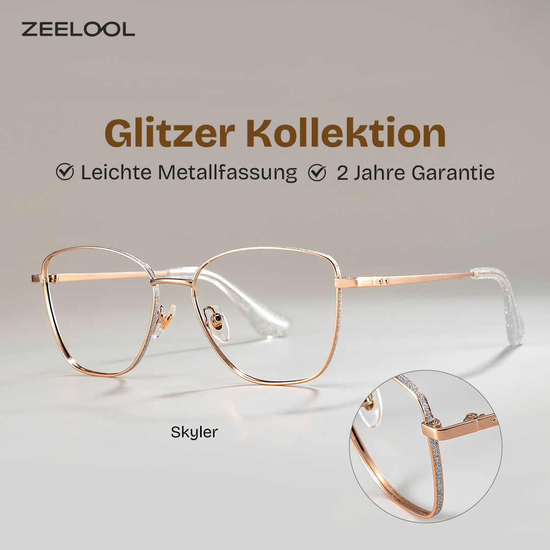 Skyler Silber Schmetterling Brille0