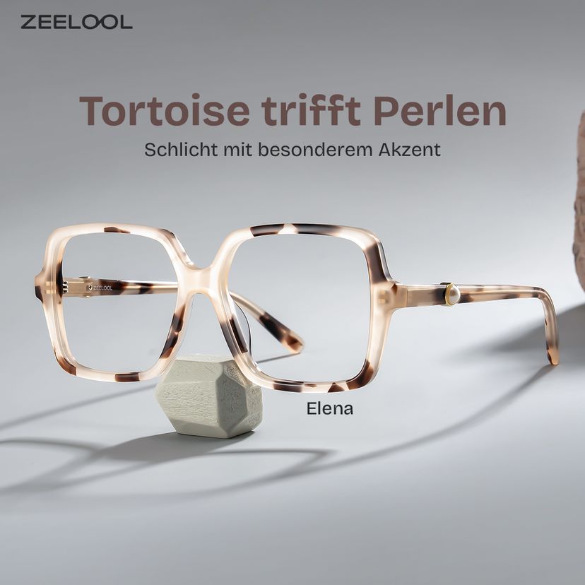 Elena Tortoise Quadratisch Brille