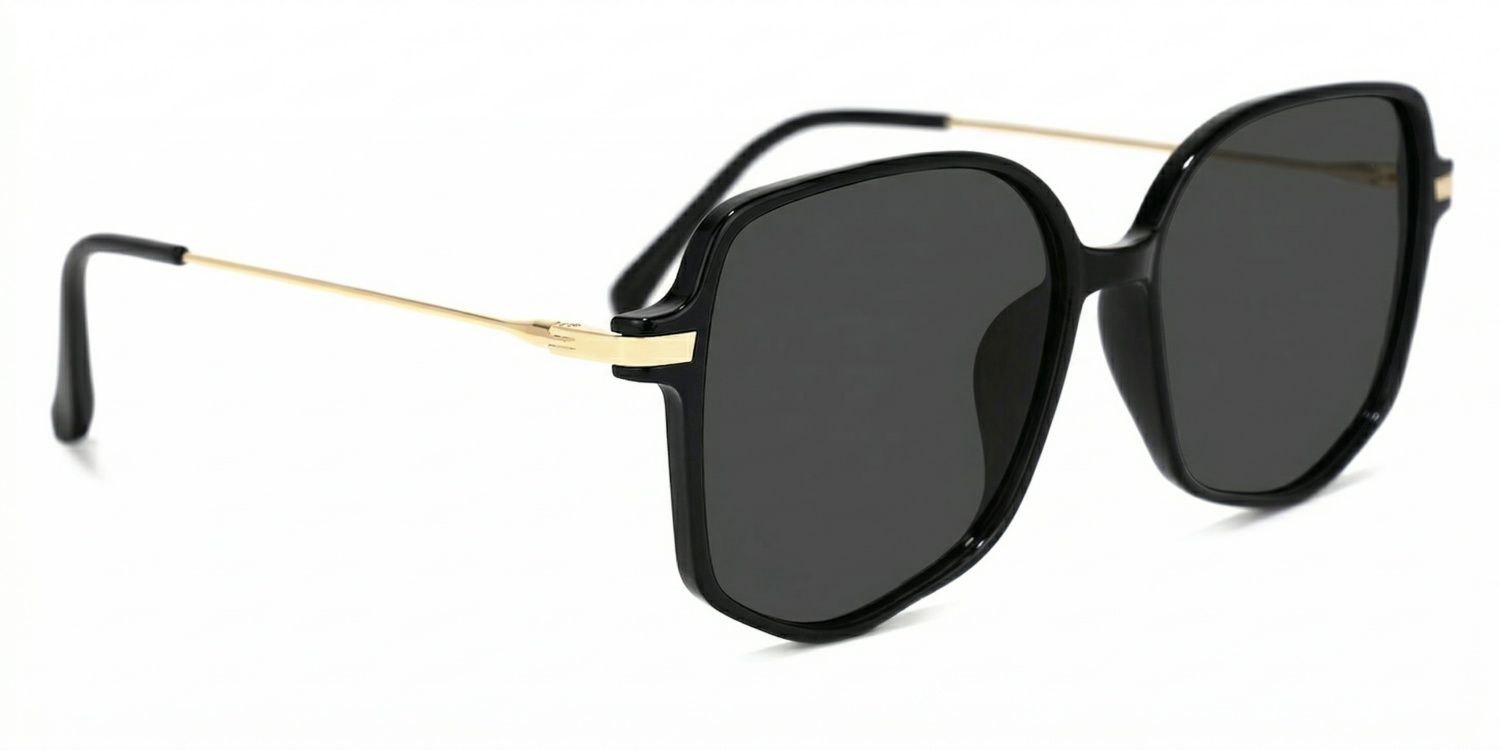 Payton Tr90 Schwarz Geometric Sonnenbrille | ZEELOOL2