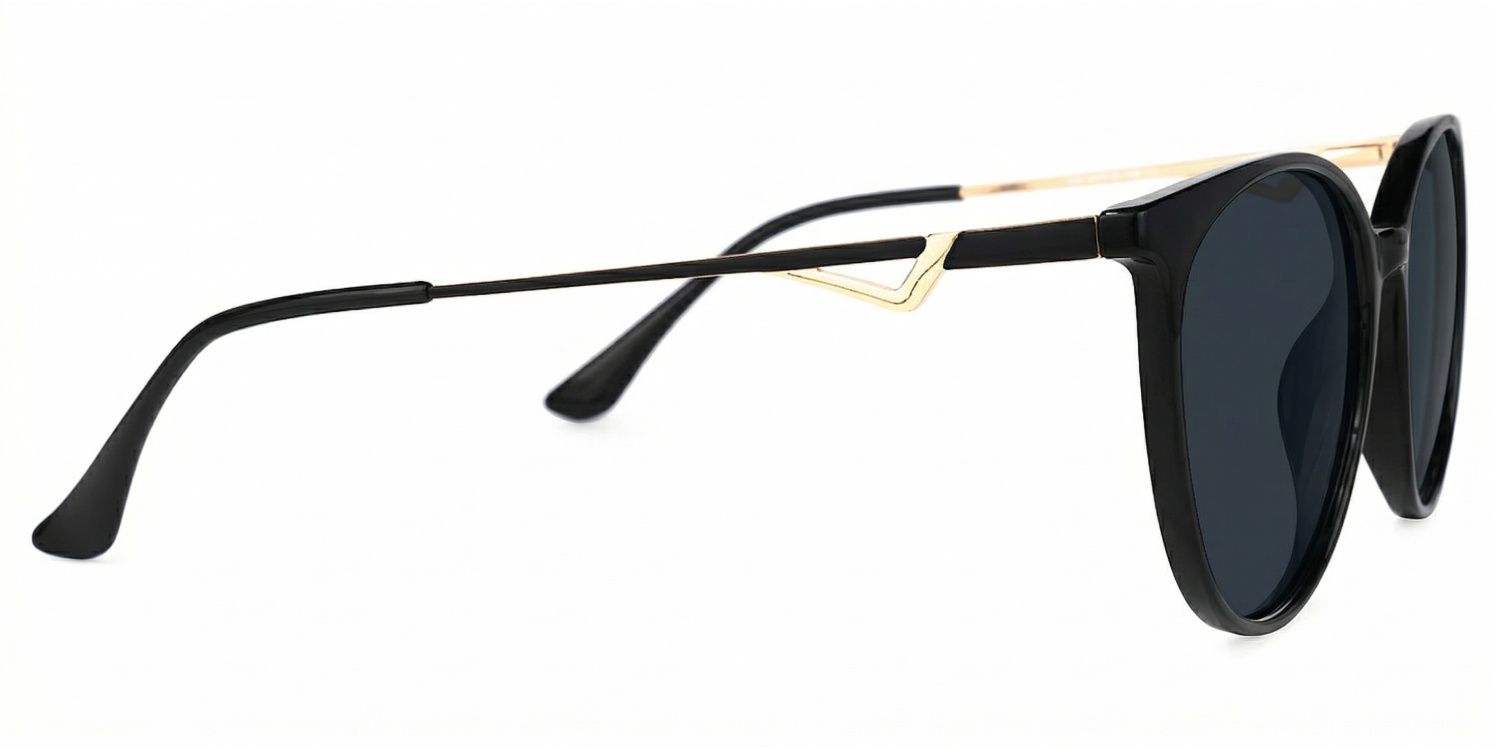 Babbage Round Schwarz Sonnenbrille mit Sehstärke | ZEELOOL2