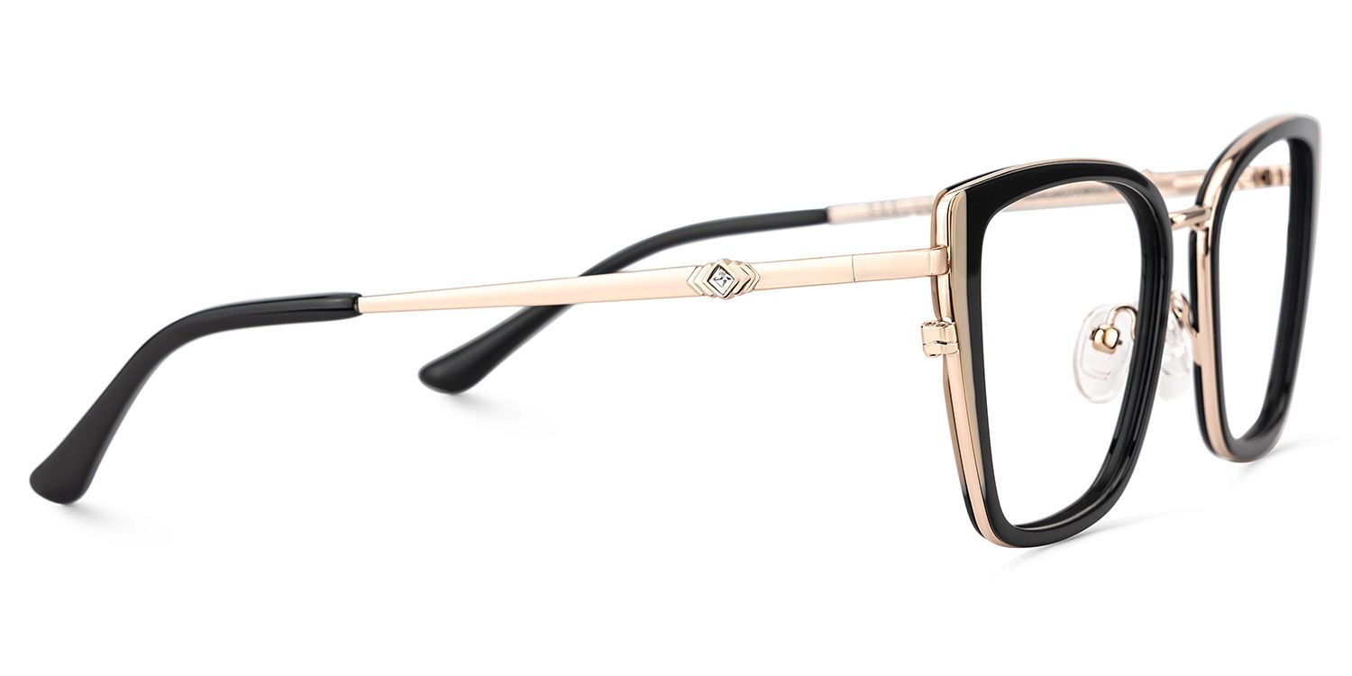 Juniper Schwarz Rechteckig Brille3