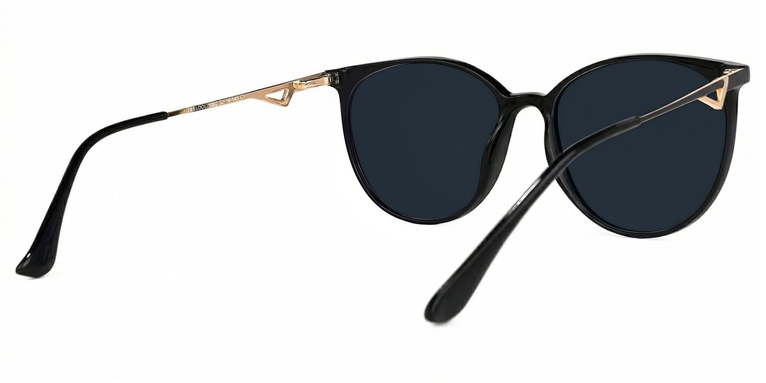 Babbage Round Schwarz Sonnenbrille mit Sehstärke | ZEELOOL3