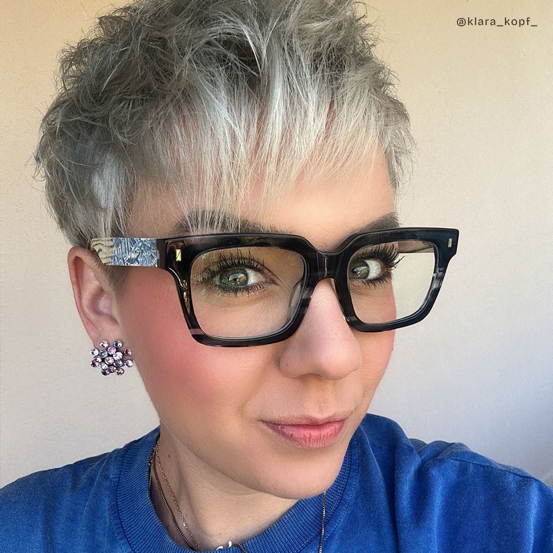 Rangel Grau Rechteckig Gemischte-Materialien Brille5