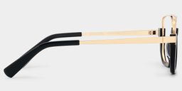 Oromiya Schwarz-Gold Pilot Brille3