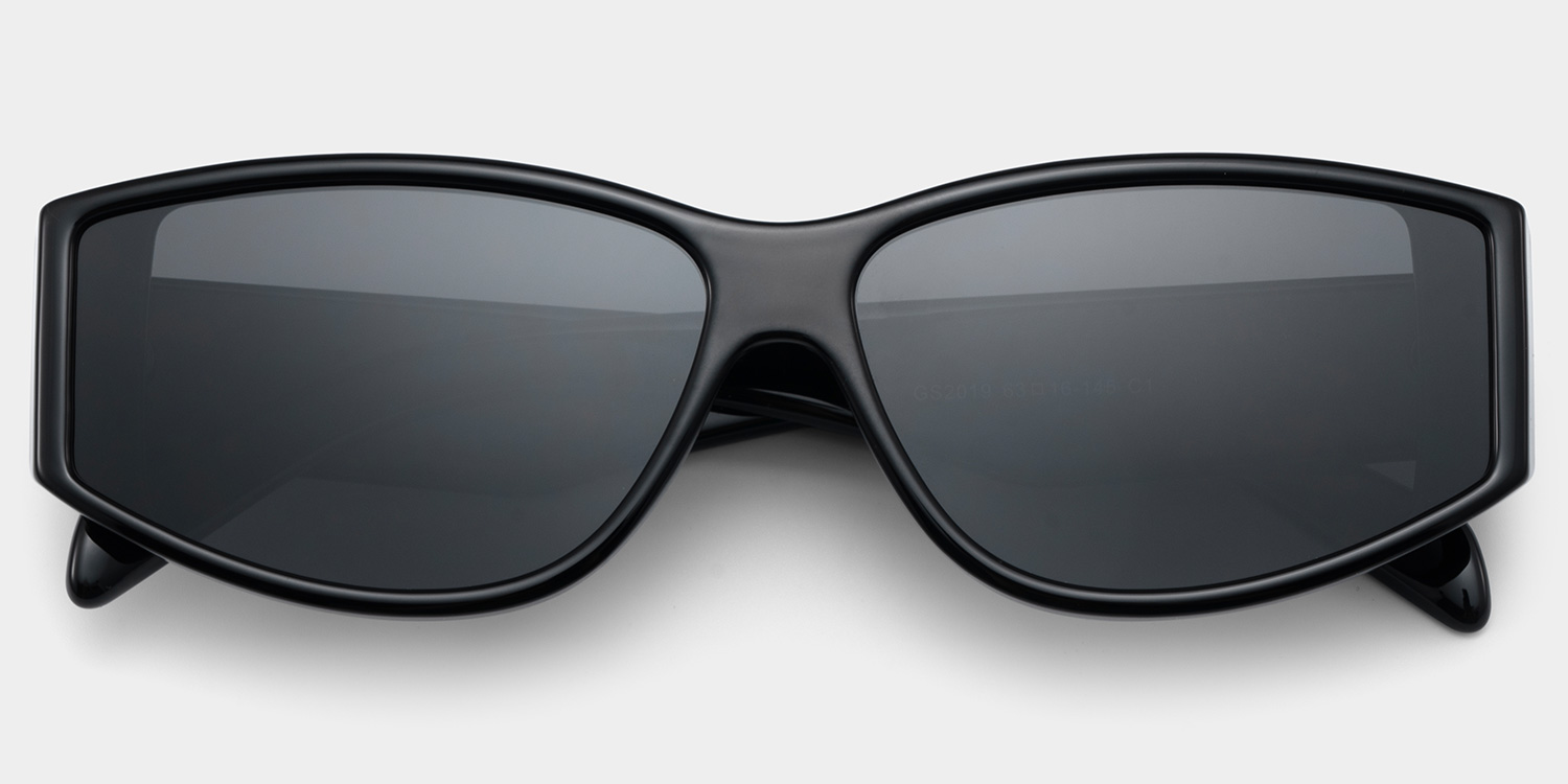 ZEELOOL Gino Schwarz Geometrisch Sonnenbrille
