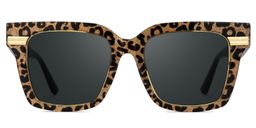 Taylor Braun-Leo Quadratisch Sonnenbrille0