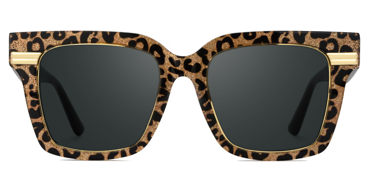 Taylor Braun-Leo Quadratisch Brille gutes Bild